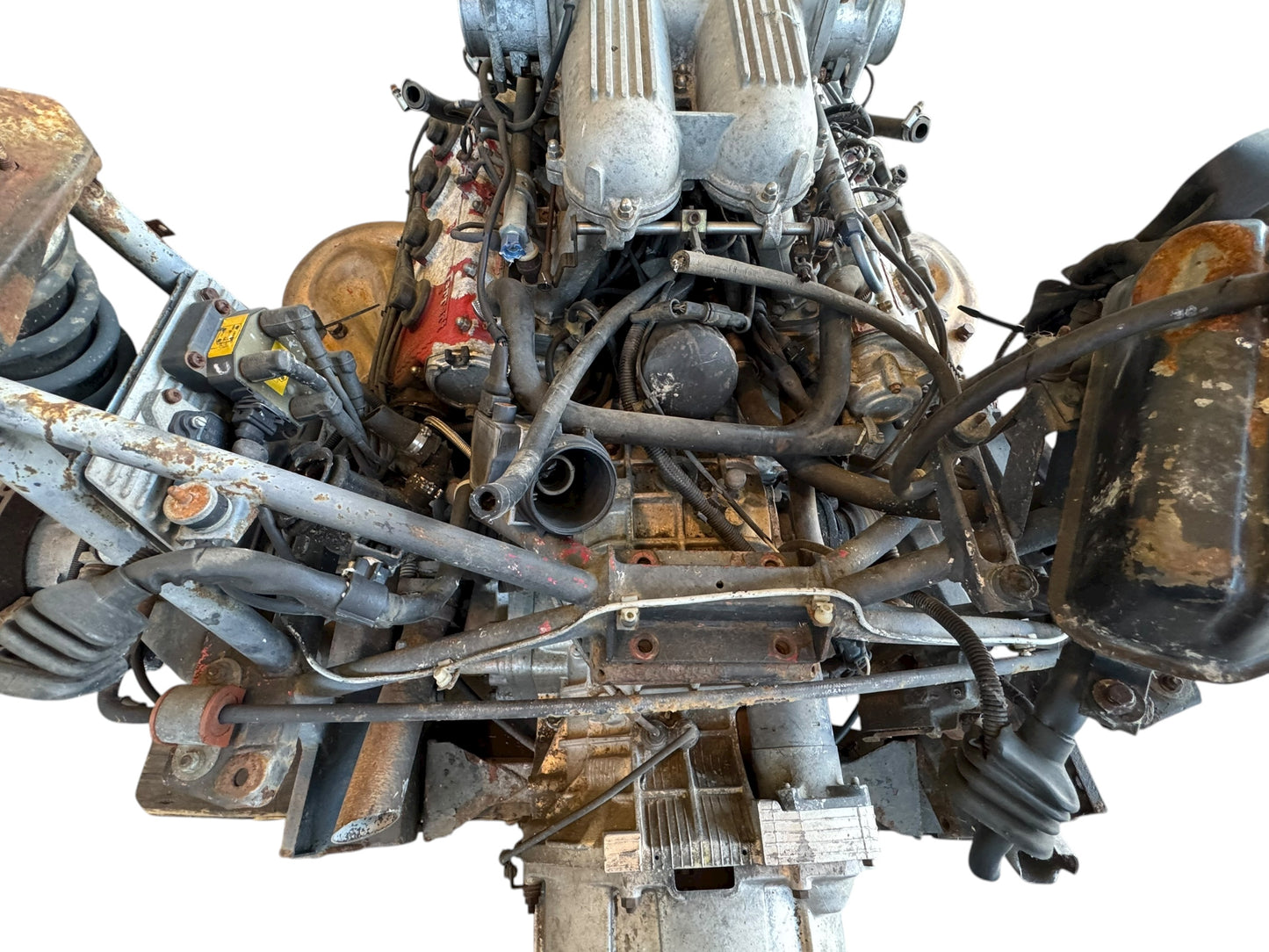 Ferrari 348 Motor ,Getriebe und hinterer Rahmen