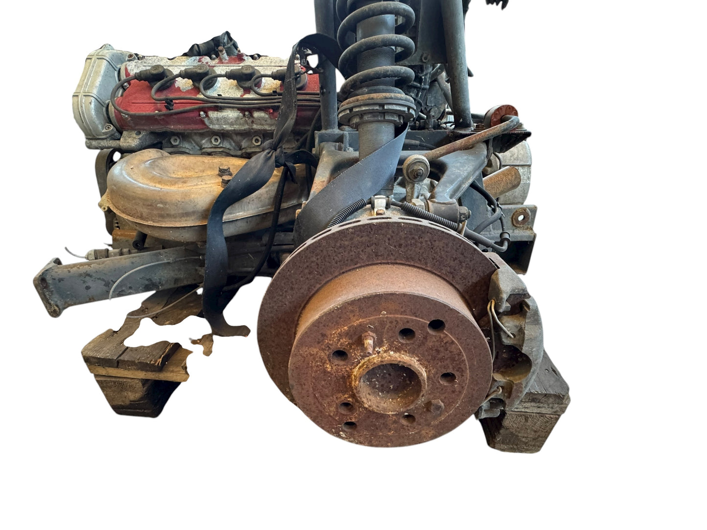 Ferrari 348 Motor ,Getriebe und hinterer Rahmen