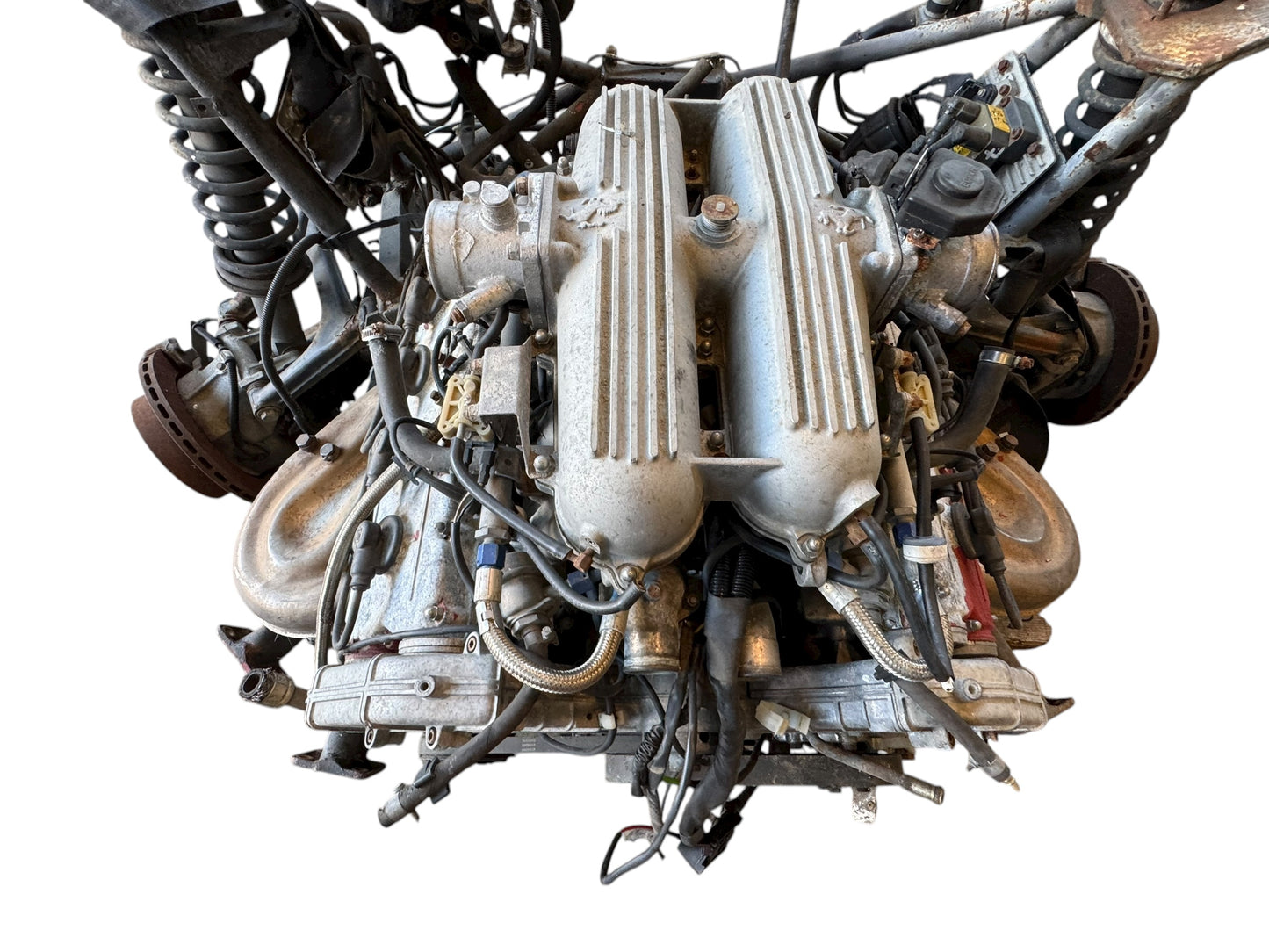 Ferrari 348 Motor ,Getriebe und hinterer Rahmen