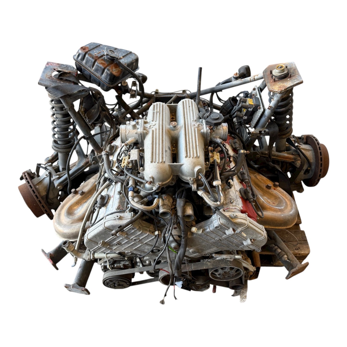 Ferrari 348 Motor ,Getriebe und hinterer Rahmen